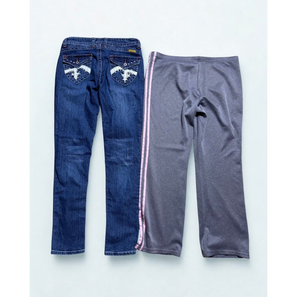 Womens Lot 20 Y2K Denim Shorts Jeans Sweatpants Abercrombie Baby Phat READ INFO - Picture 9 of 14